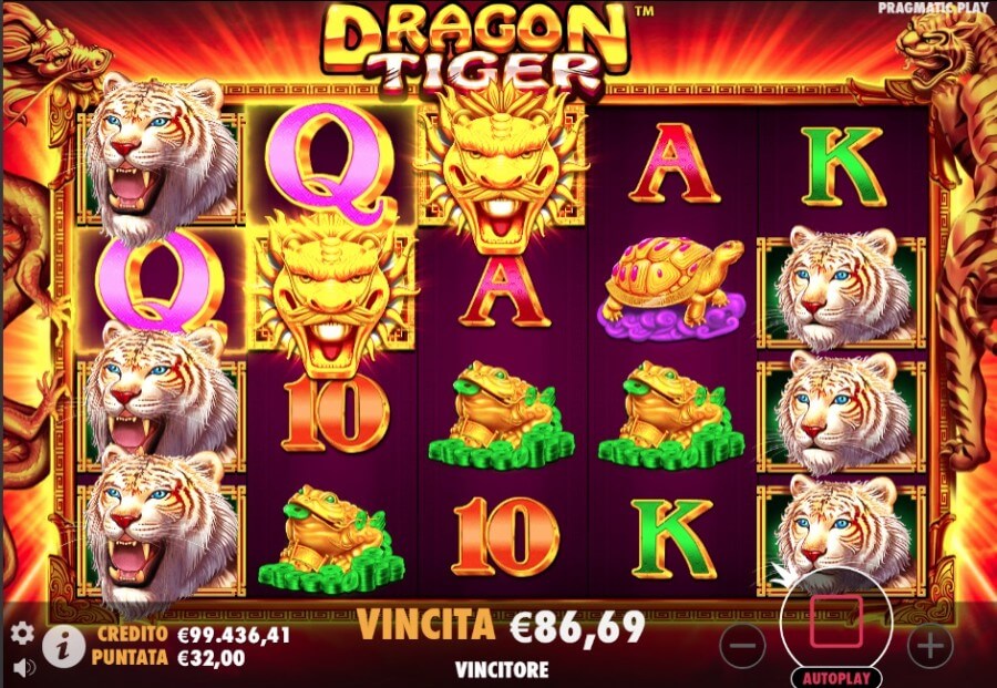 Gioco di base della slot Dragon Tiger