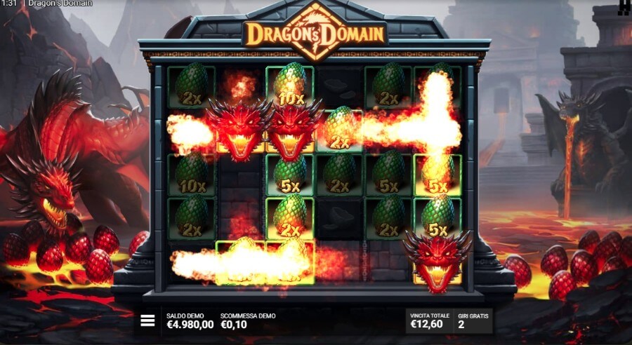 Funzione incubatrice della slot Dragon's Domain