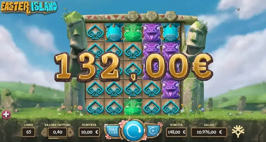 Vincita per la slot Easter Island