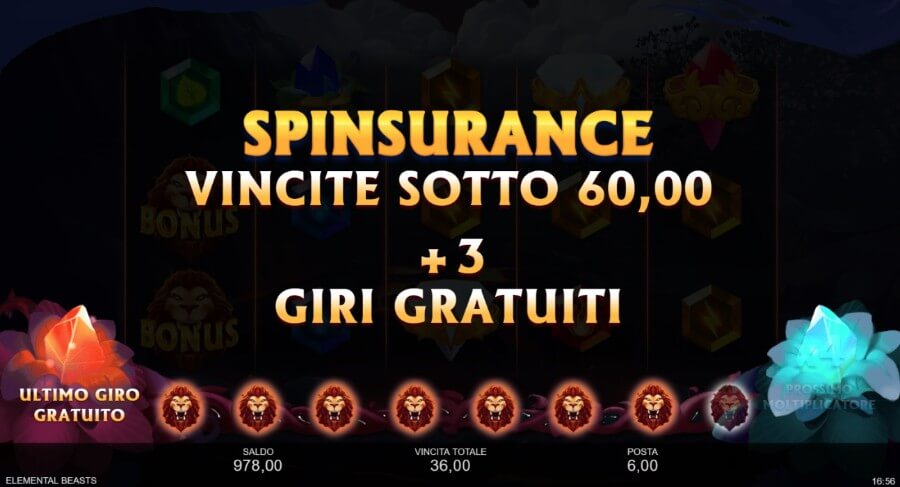 Elemental Beasts spinsurance funzione slot