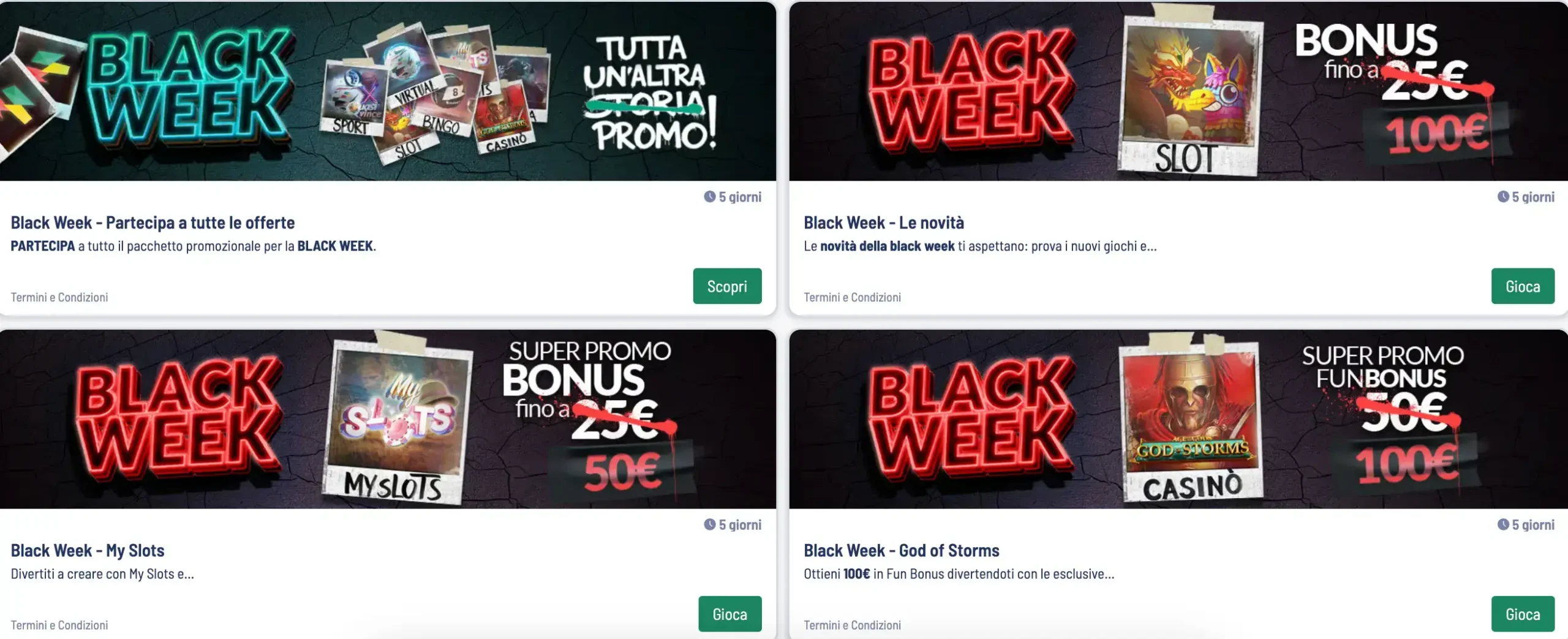 Promozione Black Friday di Eurobet