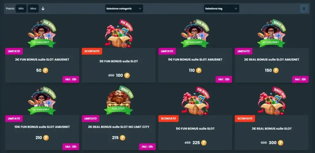 Le missioni Fedeltà di Fastbet casinò