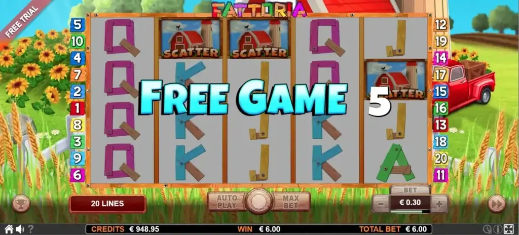 Fattoria slot online - la funzione Free Game