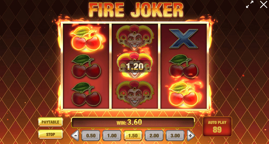 Un'altra vincita sulla slot Fire Joker