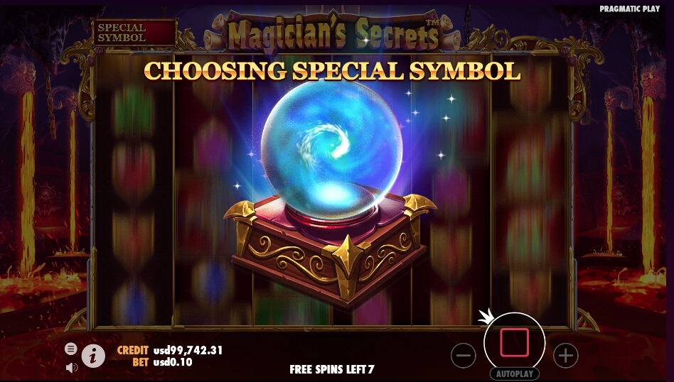 Bonus 8 giri gratuiti - Magician's Secrets