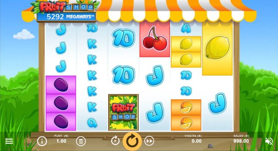 Schermata di Fruit Shop Megaways