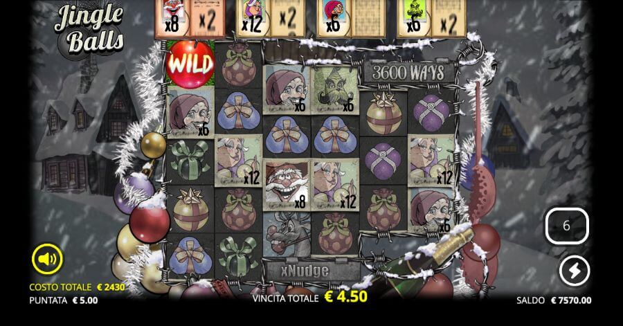 Funzione speciale della slot Jingle Balls