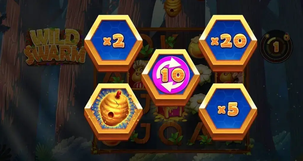Momento bonus della slot Wild Swarm