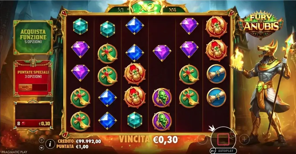 Il gioco di slot online Fury of Anubis