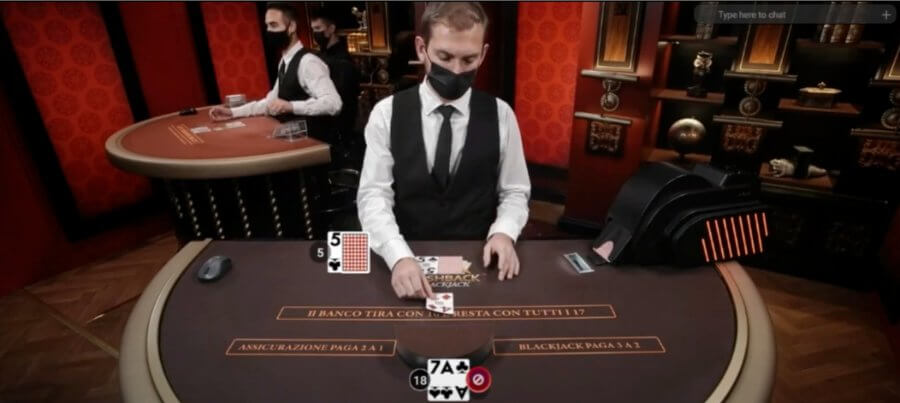 Fasi di gioco di Italian Cashback Blackjack