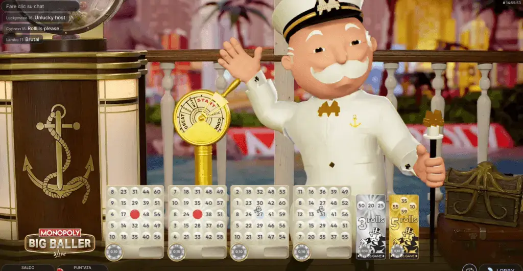 Gameplay del gioco MONOPOLY Big Baller