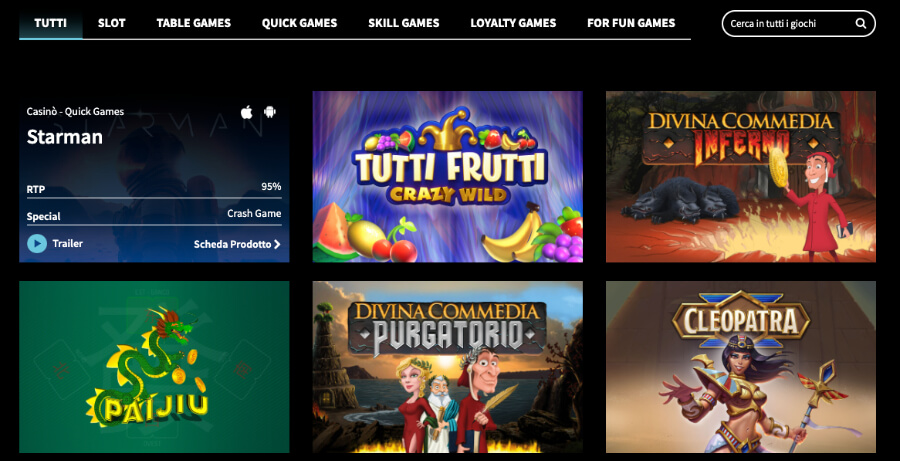 Lista dei giochi di GiocaOnline