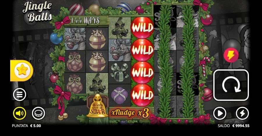 Gameplay di base della slot Jingle Balls