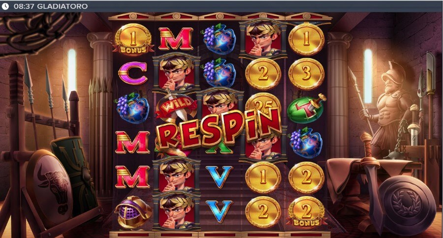 Respin della slot Gladiatoro