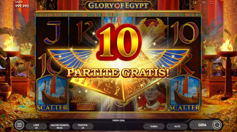 Giri gratis: slot Glory of Egypt
