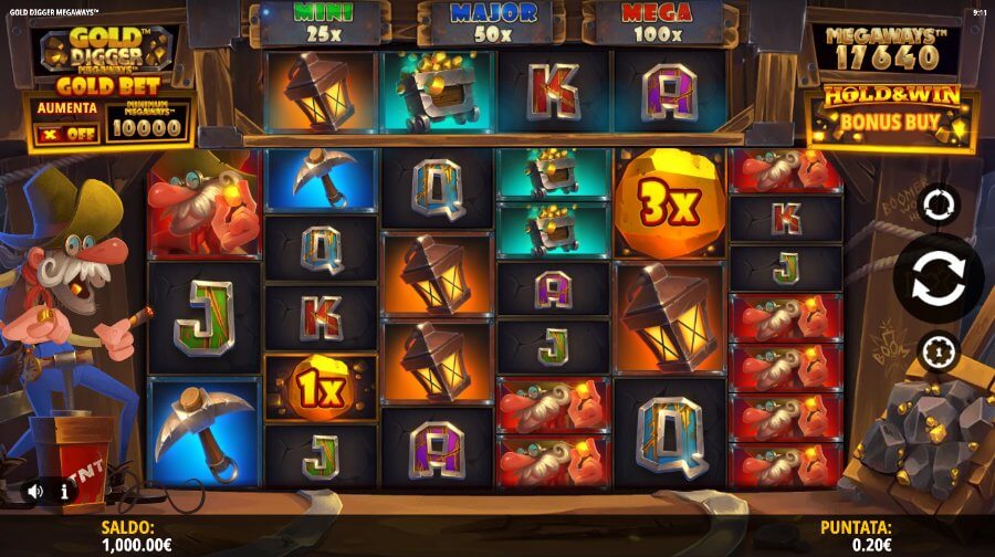Schermata di Gold Digger Megaways