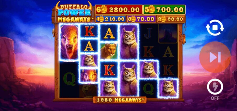 Grafica Buffalo Power Megaways