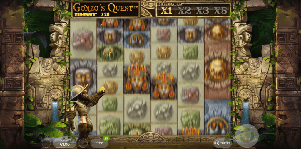 La grafica di Gonzo's Quest Megaways