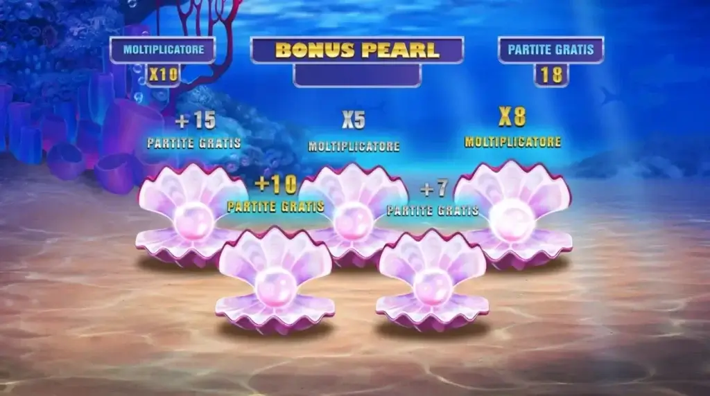 Great Blue Jackpot - funzione Bonus Pearl