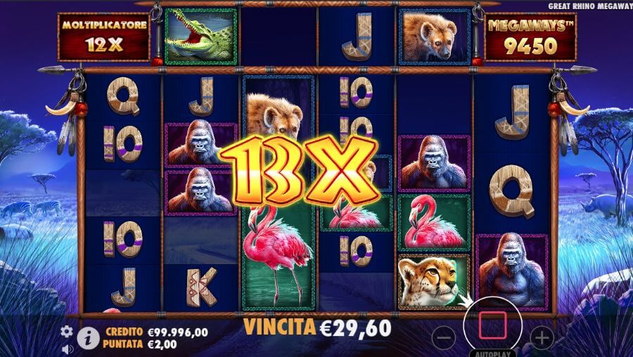 Funzione extra della slot Great Rhino Megaways