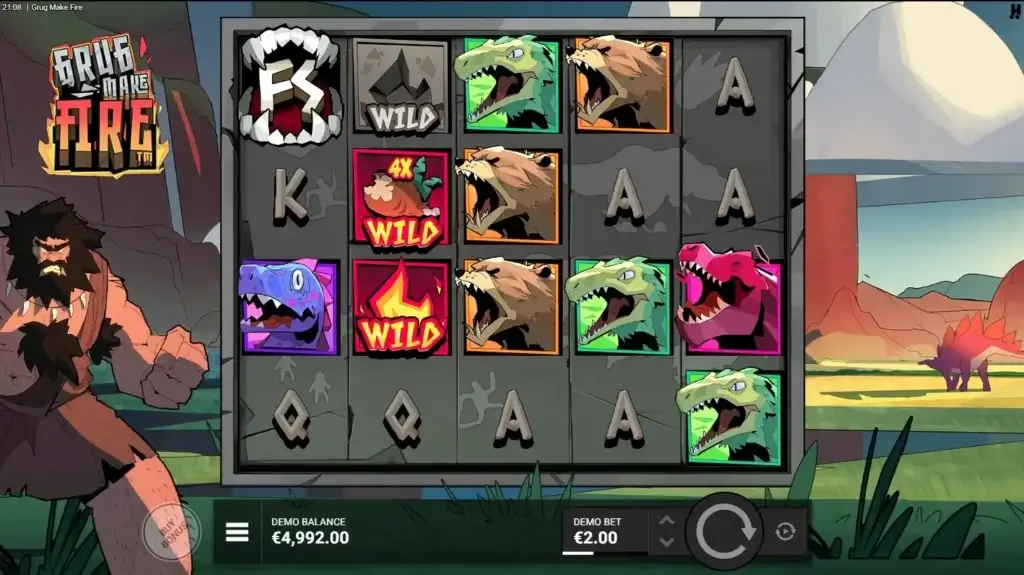 La slot digitale Grug Make Fire