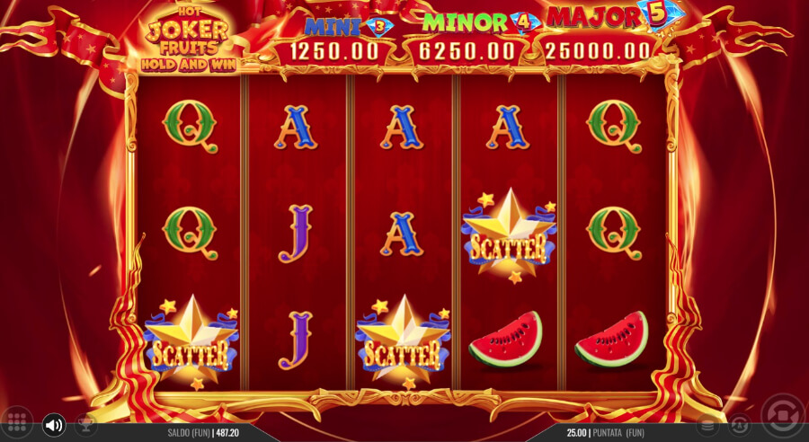 Schermata della slot Hot Joker Fruits Hold and Win