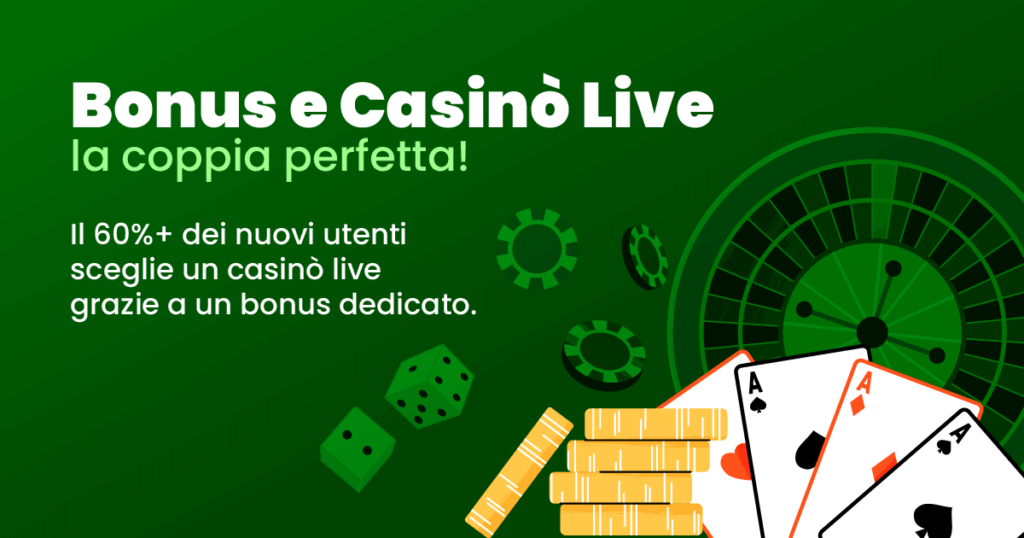 Infografica sui bonus nei casinò live