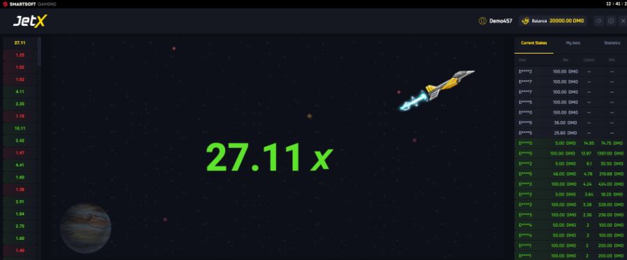Gameplay di Jet x