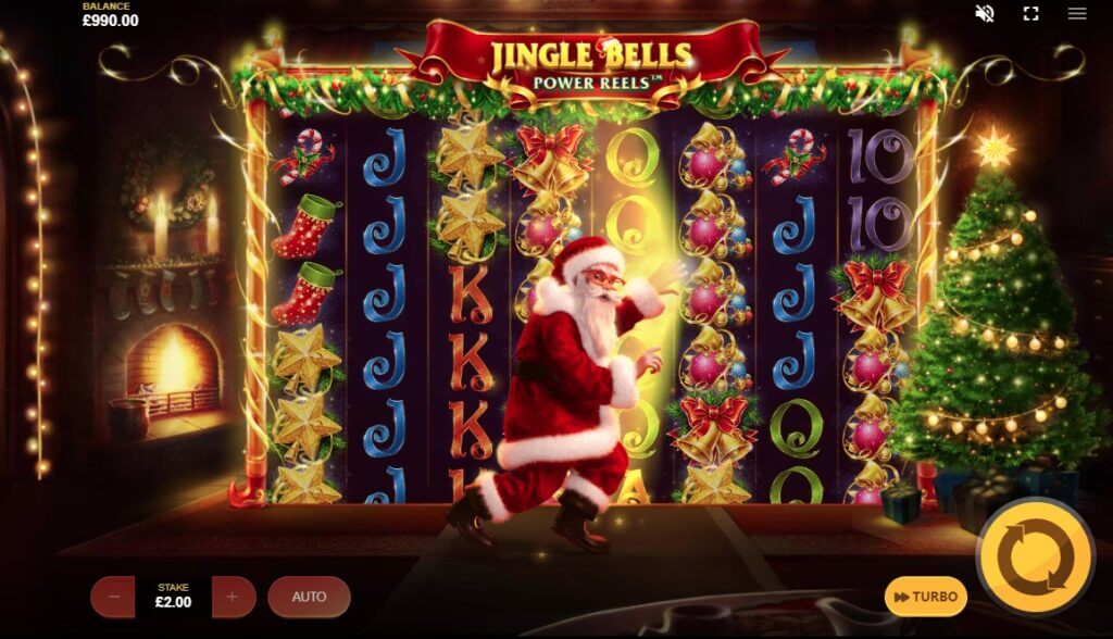 Le sorprese non finisco mai nella Jingle Bells Power Reels slot online: ecco la funzione Winning Reels.