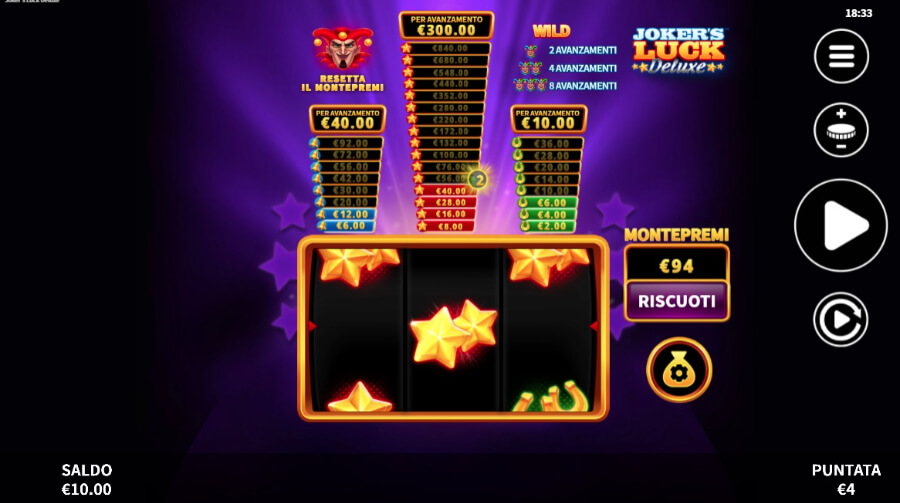 Scatter stella su Joker's Luck Deluxe