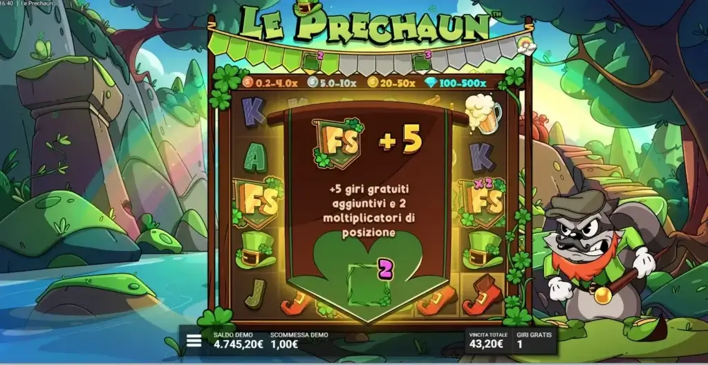 Le Prechaun video slot – Funzione Arc Adventure