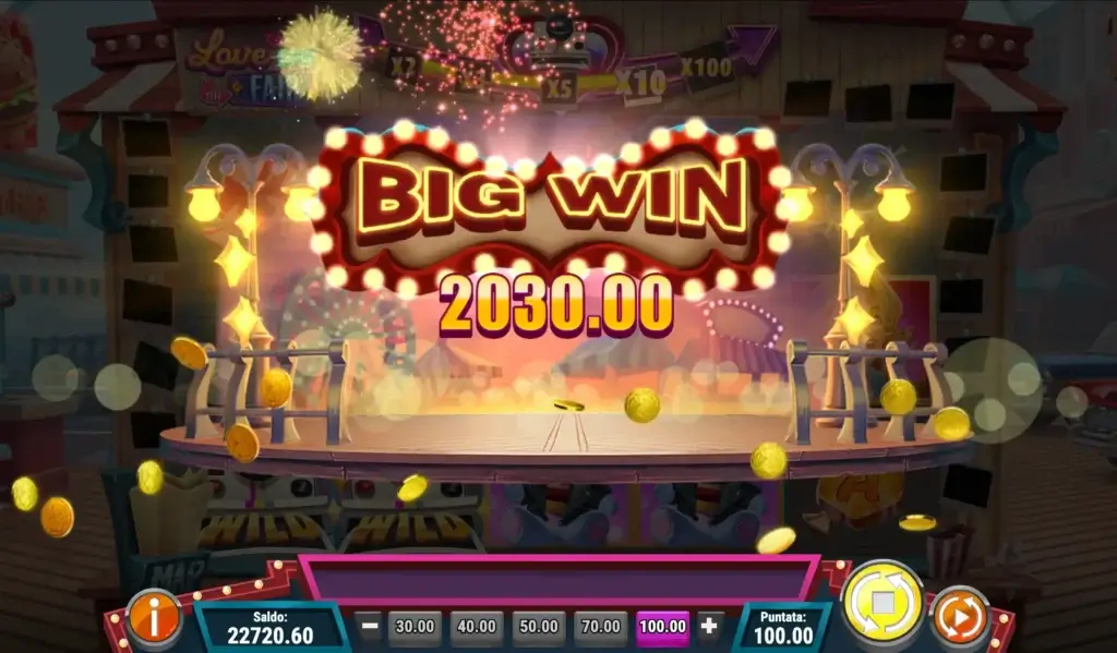 Vincita importante alla slot Love is in the Fair