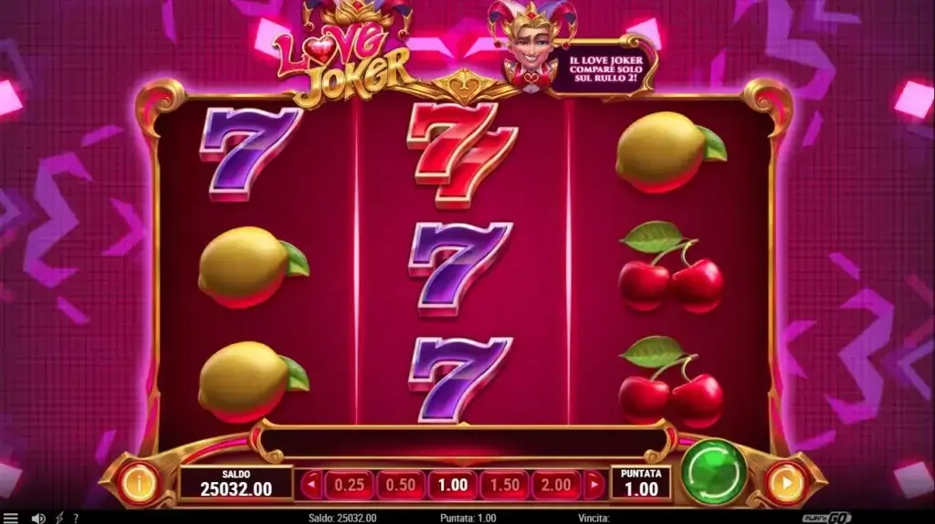 Giocata classica sulla slot Love Joker