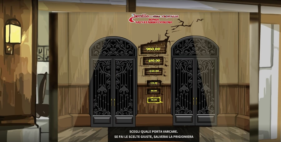 Funzione bonus sulla slot L'uccello Dalle Piume di Cristallo