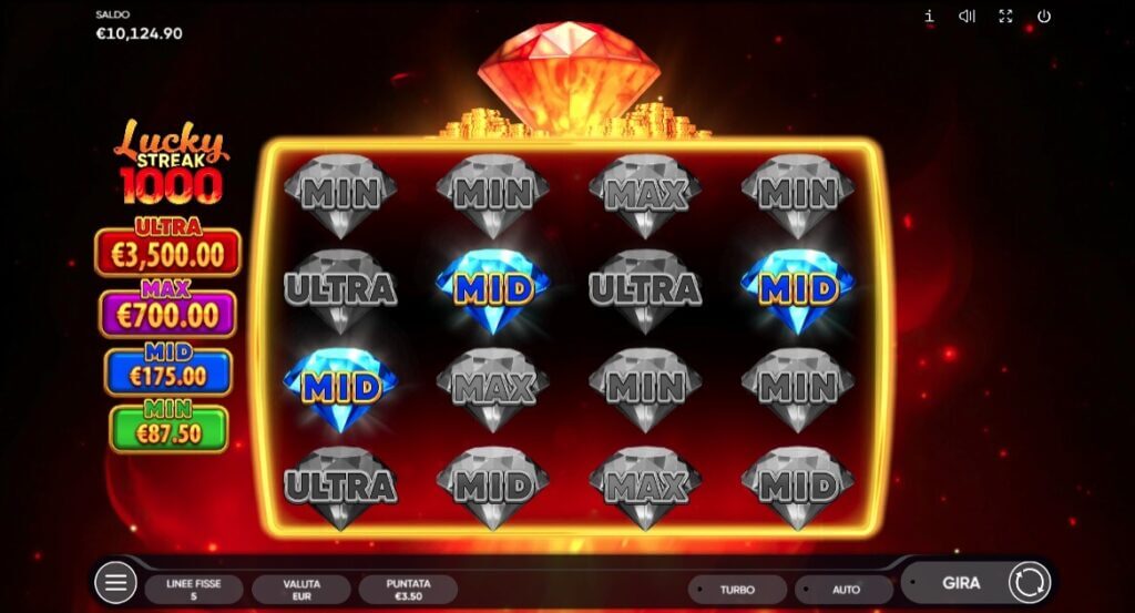 Lucky Streak 1000 slot online - bonus Mistero del Diamante