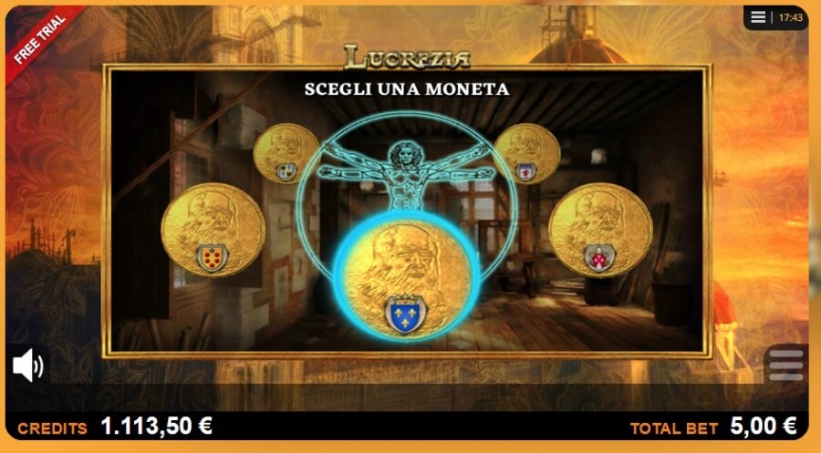 Immagine fase bonus slot Lucrezia (Nazionale Elettronica)