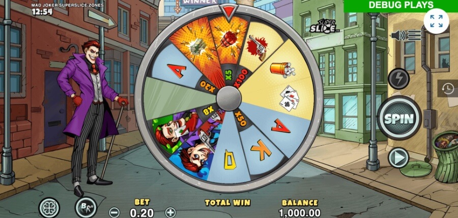 La slot Mad Joker SuperSlice Zones