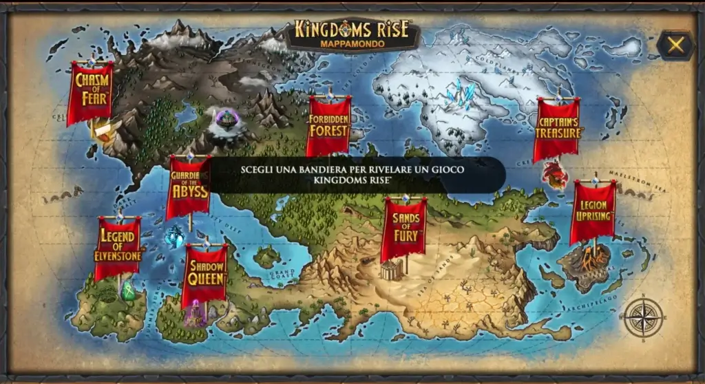 Mappa degli altri giochi di slot della saga Kingdoms Rise