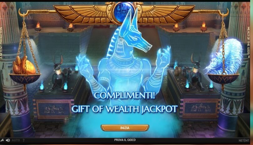 Benvenuti nella funzione del Gift of Wealth Jackpot.
