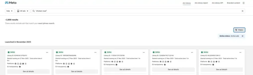 Chicken Road - Ads di Meta per il pubblico italiano