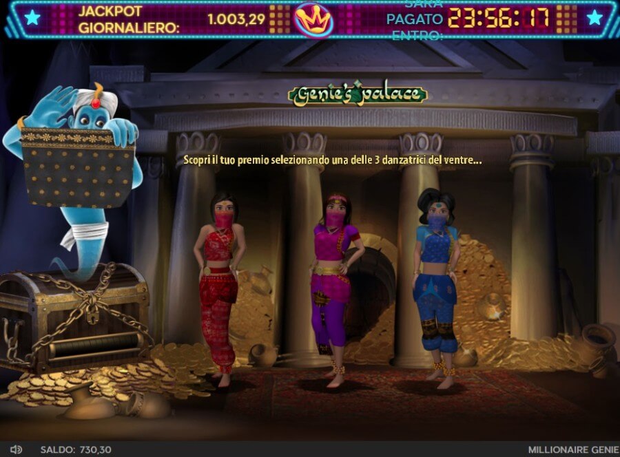 Slot Millionaire Genie: funzione speciale