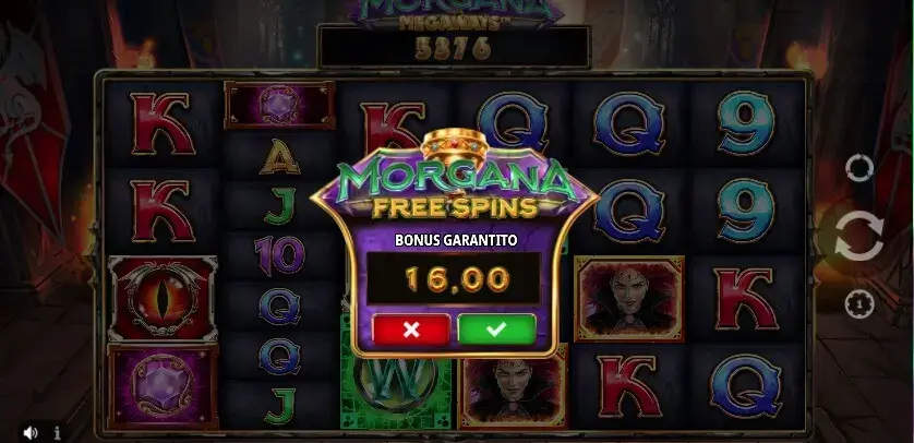 Modalità dei free spin di Morgana Megaways slot