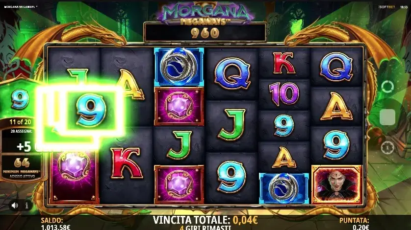 Gameplay della slot Morgana Megaways