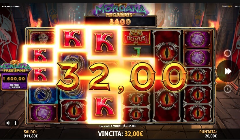 Vincita - Morgana Megaways slot
