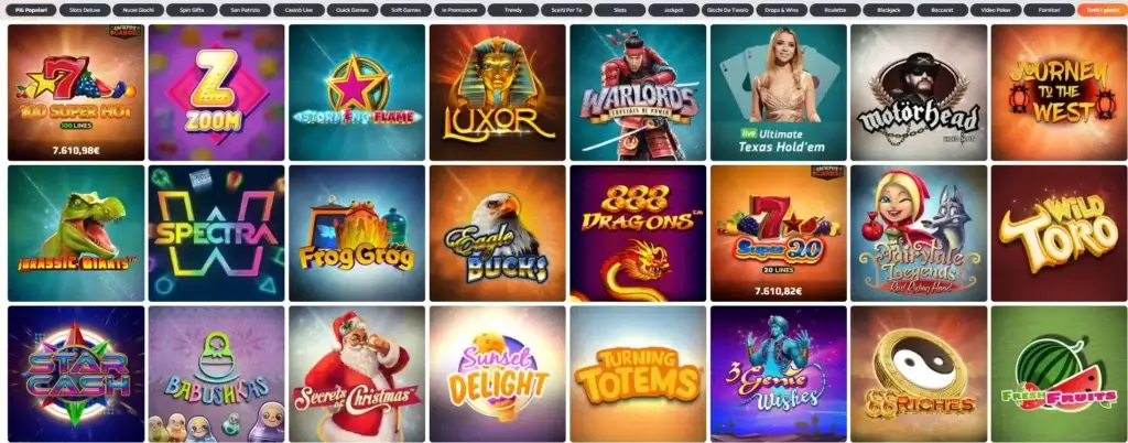 Lista di giochi presenti sul casinò NetBet