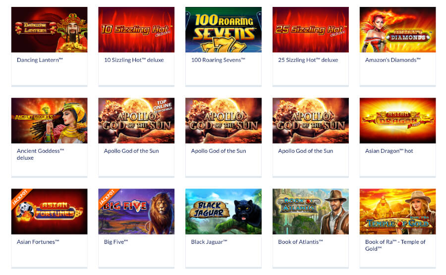 Lista delle slot Novomatic