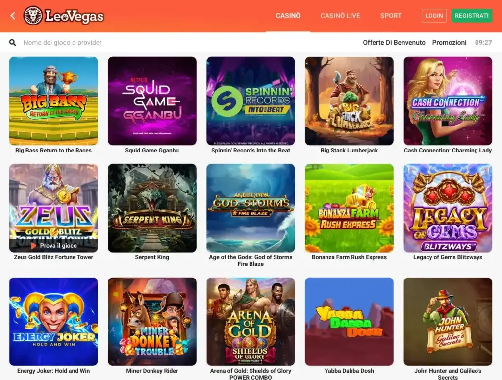 Le nuove slot di LeoVegas nel 2025