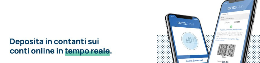 Banner promozionale di Oktocash