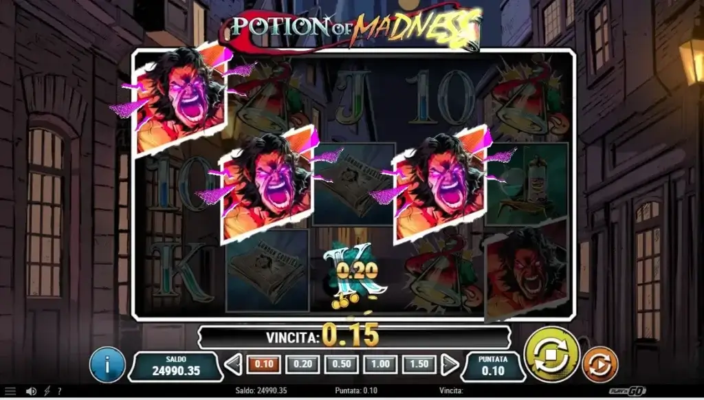 Giocata sui rulli della slot Potion of Madness