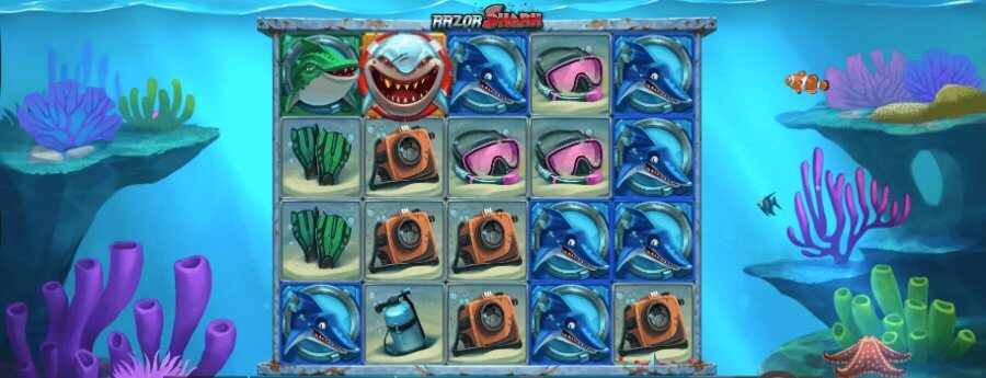 Razor Shark: schermata iniziale